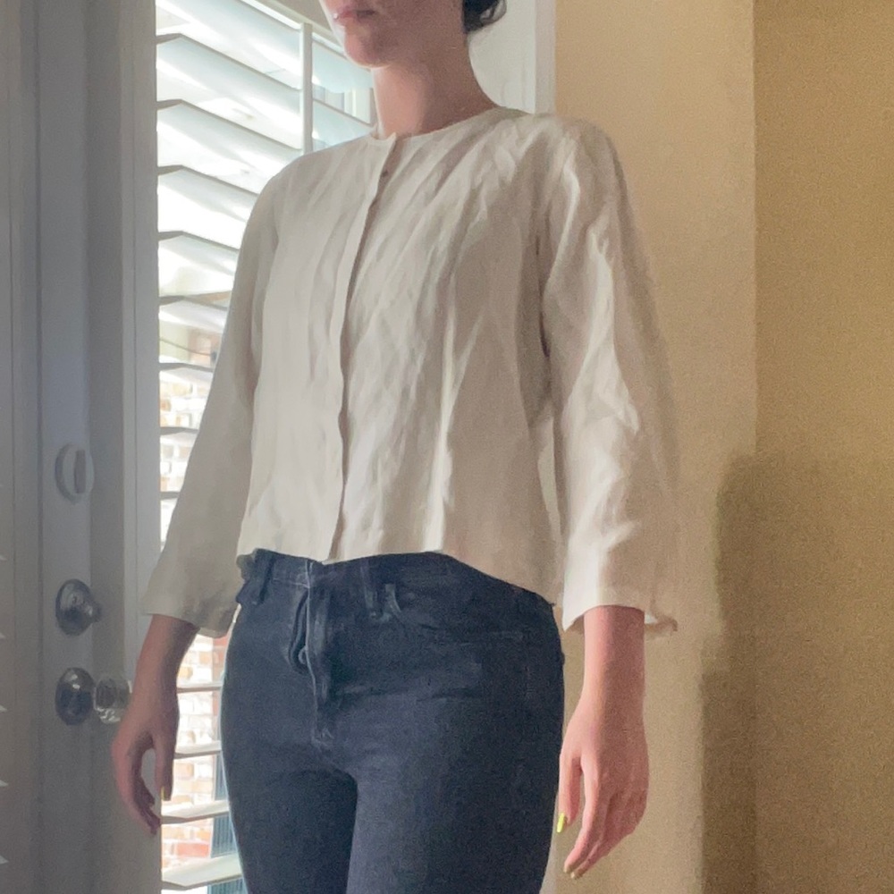 White August silk blouse